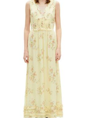 The Kooples FROB30045K V Neck Sleeveless Dress 0/XS 100% Viscose NWT